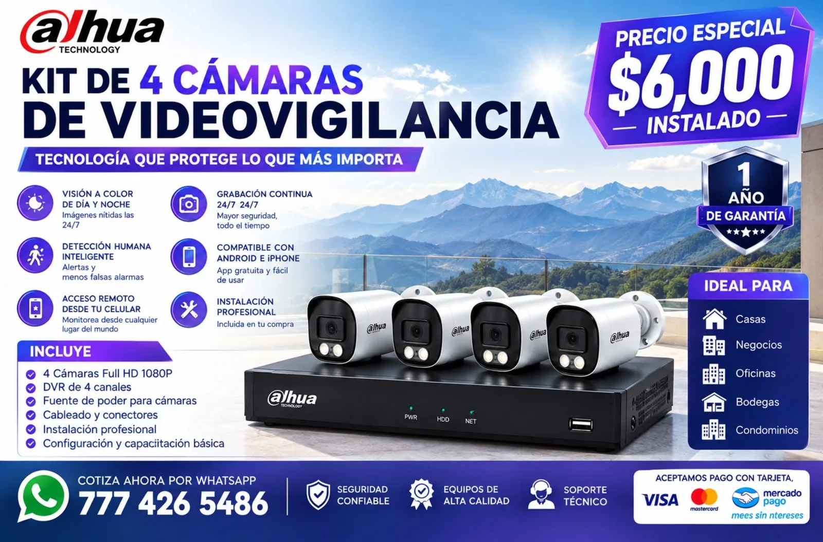 Kit de cámaras de videovigilancia Dahua
