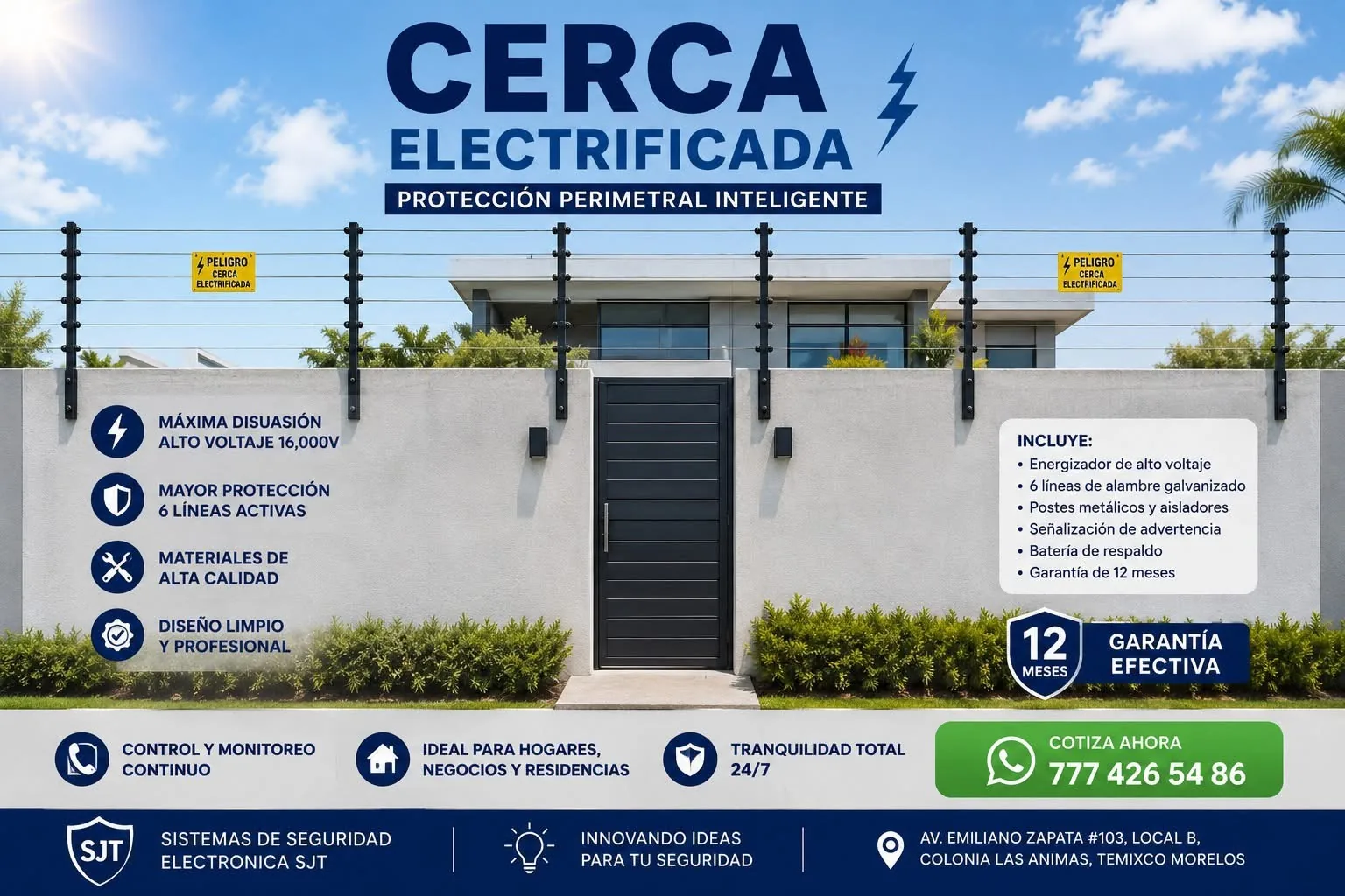 Cerca electrificada profesional