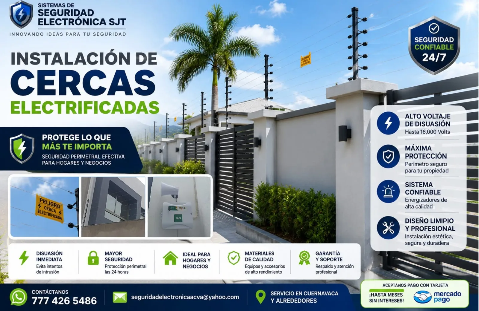 Cercas electrificadas de seguridad perimetral
